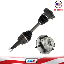For 2000-2006 Chevrolet Tahoe 4WD 6 Lugs Front CV Axle Shaft & Wheel Hub Bearing