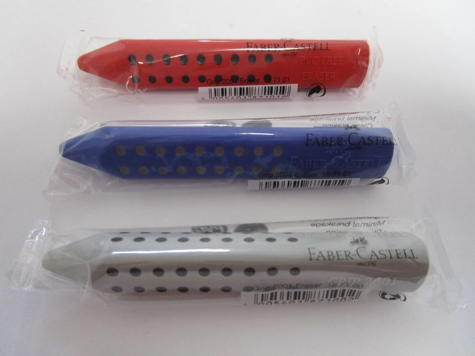 Faber Castell Dreikantradierer Grip 2001 Radierstift Radierer - Farben Auswahl