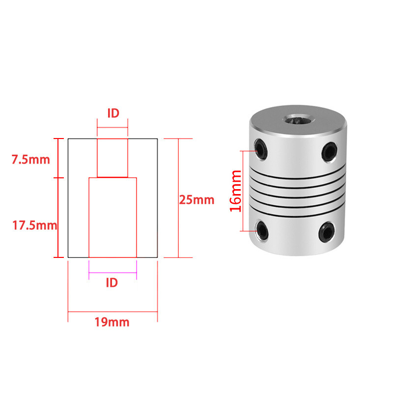 IYueMps Flexible Wellenkupplung – 5 Mm Auf 8 Mm, Aluminium, Für 3D-Drucker & CNC