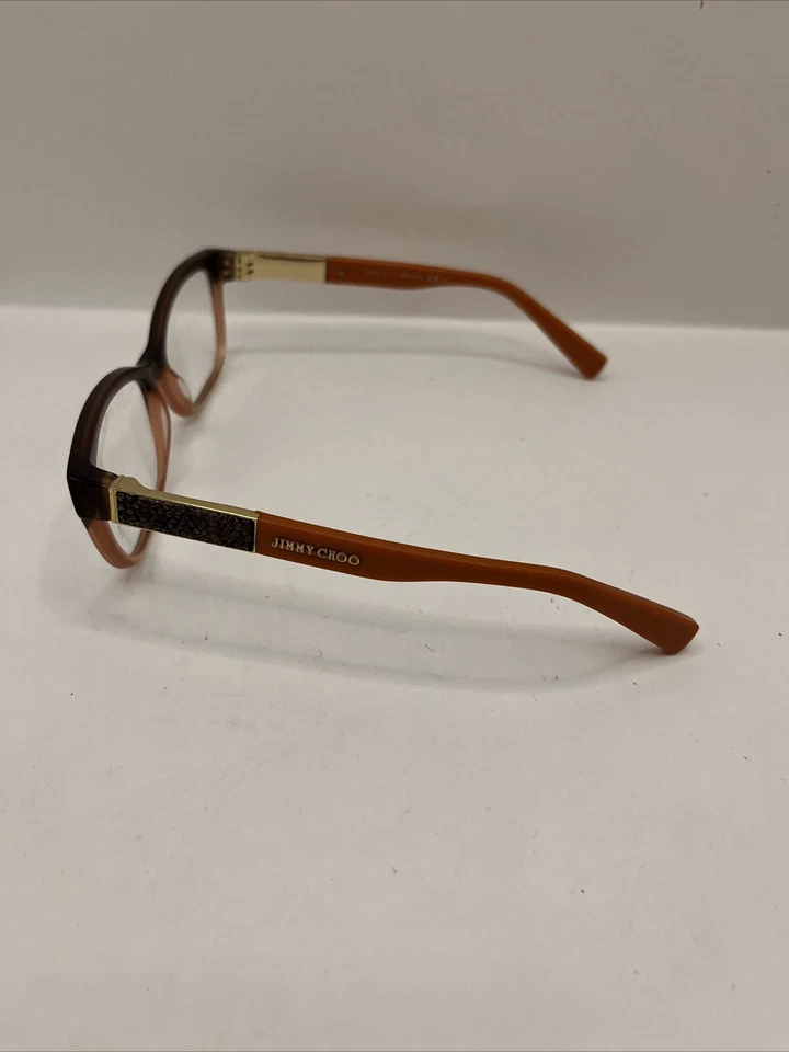 Jimmy Choo Eyeglasses  JC110 E25 Designer Frames Only Orange 53-15-135 *READ* - Image 4 of 4
