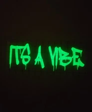 Glow In The Dark Vinyl Decal Sticker Green Drip Effect Phones Laptops Decor New