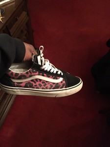 pink vans with leopard print