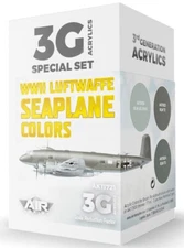 AK 3G Acrylics #11721 Luftwaffe Seaplane Colors Set (3)