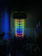 RARE 90s Blacklight Rain Lamp Glow 16” Table Top Working Condition Vintage Retro