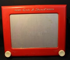 Vinatge - Red Magic Etch A Sketch Screen - by Ohio Art - works