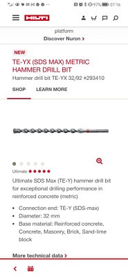 Hammerbohrkrone Hilti TE-YX 32/92
