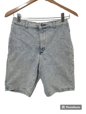 Sz S 25x7 TRUE VINTAGE Le Touche Acid Wash High Wait Jean Denim Shorts Women's