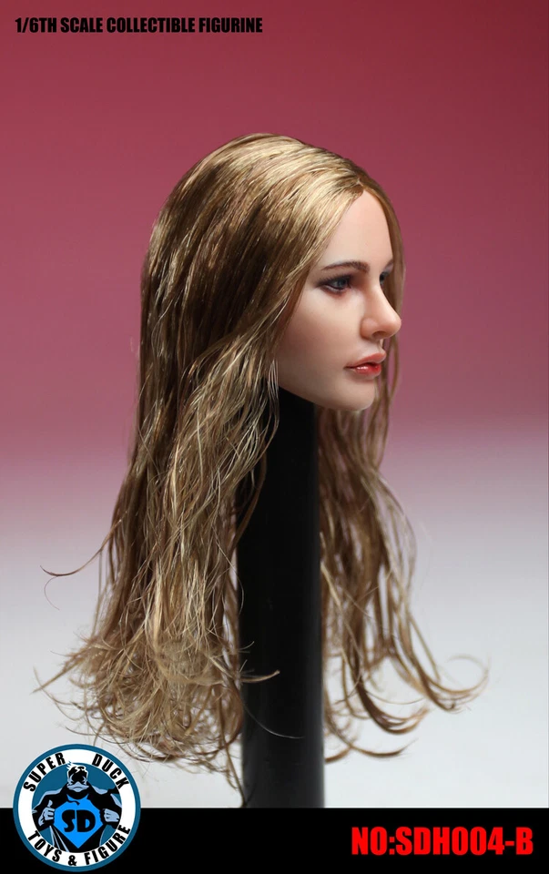 Cabeza europea Super Duck escultura cabello rizado para Phicen, cuerpo HT SDH004B Foto 2 de 4