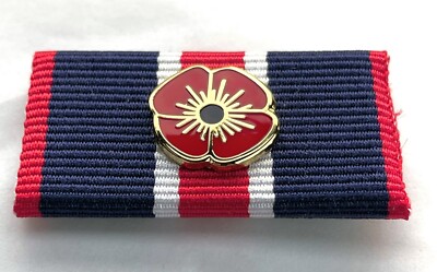 King Charles Krönung MOHNBLUMEN Glasgow Rangers volle Größe Medaille Bar REVERSABZEICHEN