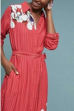 Anthropologie Multicolor Cudrey Floral Shirtdress Xs By Bl-nk Cocktail Dress