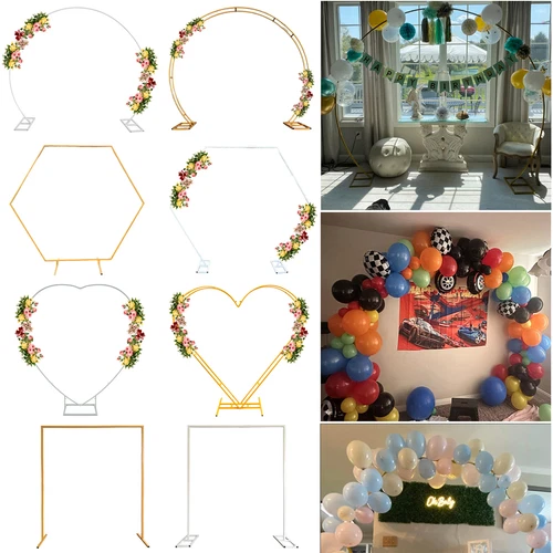 Balloon Arch Stand Metal Backdrop Display Frame All Shapes for Wedding Birthdays
