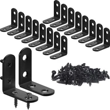 18PCS L Bracket Corner Bracket, FATLODA Stainless Steel L Brackets for Shelves