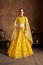 Designer Mulberry Silk Lehenga Choli With Organza Dupatta For Women Wear