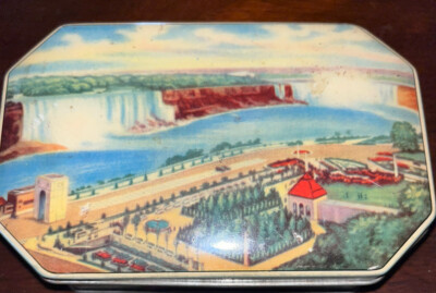 Vintage Tin George W Horner Boy Blue Rum & Butter Flavored Toffee Niagara Falls