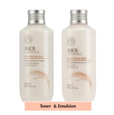 [ THE FACE SHOP ] Rice & Ceramide Moisturizing Toner & Emulsion (1ea) 150ml 