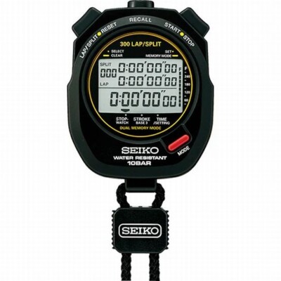 Seiko SVAS009 Digital Quartz Stopwatch Silver Watch Japan Unisex Model