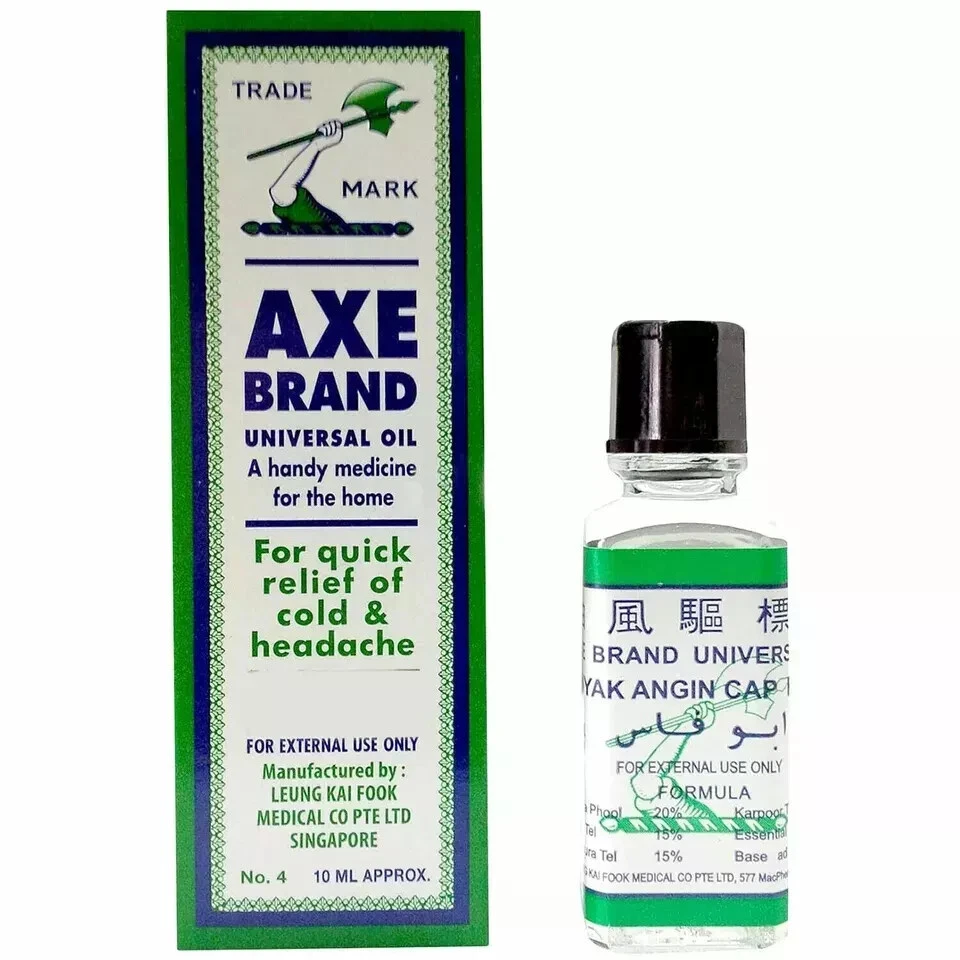 Aceite Universal Marca Axe | Alivio Rápido Rápido Resfriado y Dolor de Cabeza 3 5 10 56ml EE. UU. Foto 3 de 4
