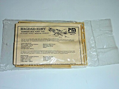 PM MODEL 214 BAGDAD HAWKER SEA FURY T-61 1:72 JAGDFLUGZEUG FIGHTER IRAQ PAKISTAN