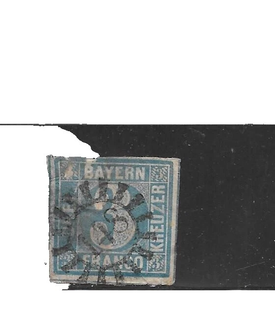 Cancelación de números Bávaro Alemán sellos y Colonias