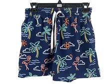 Chubbies Men's Navy Graphic The Neon Lights Swim Trunks Size Small Inseam 5.5