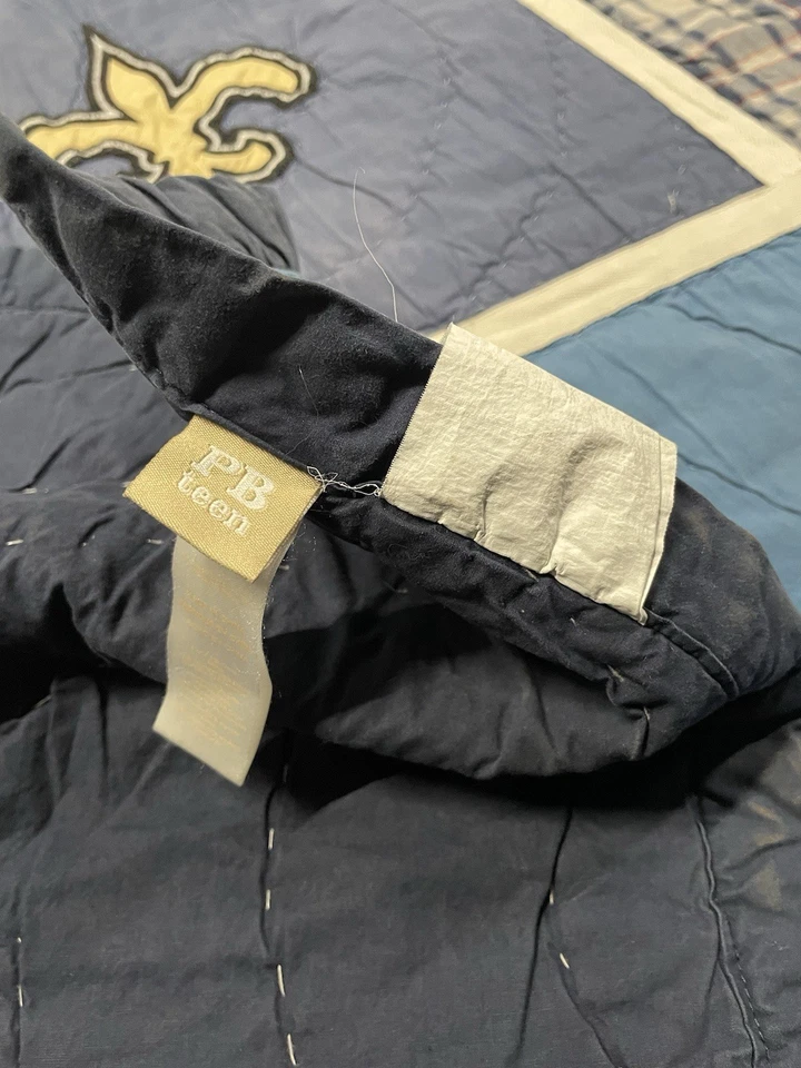 Pottery Barn PB Teen NFL Football Team Logos Full Queen Quilt Comforter - Image 2 of 3