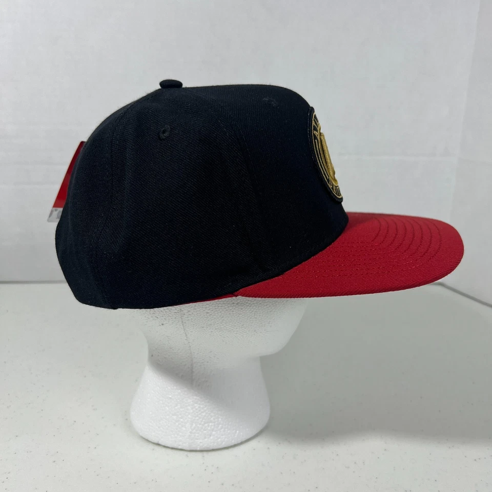 MLS Hombres Talla Única Negro Rojo Atlanta United FC Icónico Ajustable Snapback Sombrero Nuevo con Etiquetas Foto 3 de 4