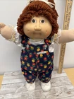 Cabbage Patch Kids 1983 OK #2 FRECKLES Auburn Vintage Doll HTF Flower Overalls
