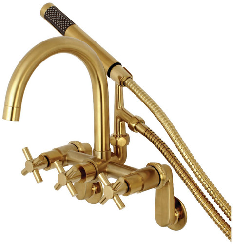 Kingston Brass AE815.DX Concord Wall Mounted Clawfoot Tub Filler - Brass
