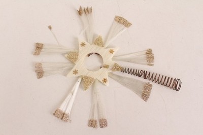 Stern Christbaumspitze Reflexkugel Glasfaser Christmas Tree Topper Lauscha M53