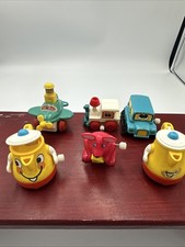 1970's Tomy Wind Up Toys Lot of 6. Only Plane Works. Please Read