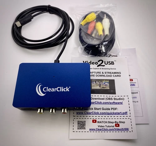 ClearClick Video2USB Video Capture & Streaming Device