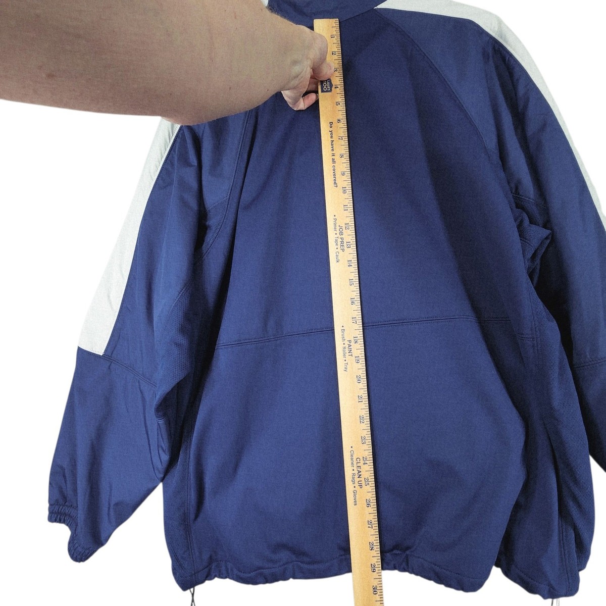 Diadora Track Jacket sz L Men Full Zip Blue White Athletic Warm Up Coat Tennis View 5