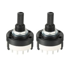 2pack 1P12T 1 Pole 12 Throw Single Deck Band Channel Rotary Switch Selector