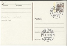 P 121 I - BuS 40 Pf Buchdruck VS-O Weiden