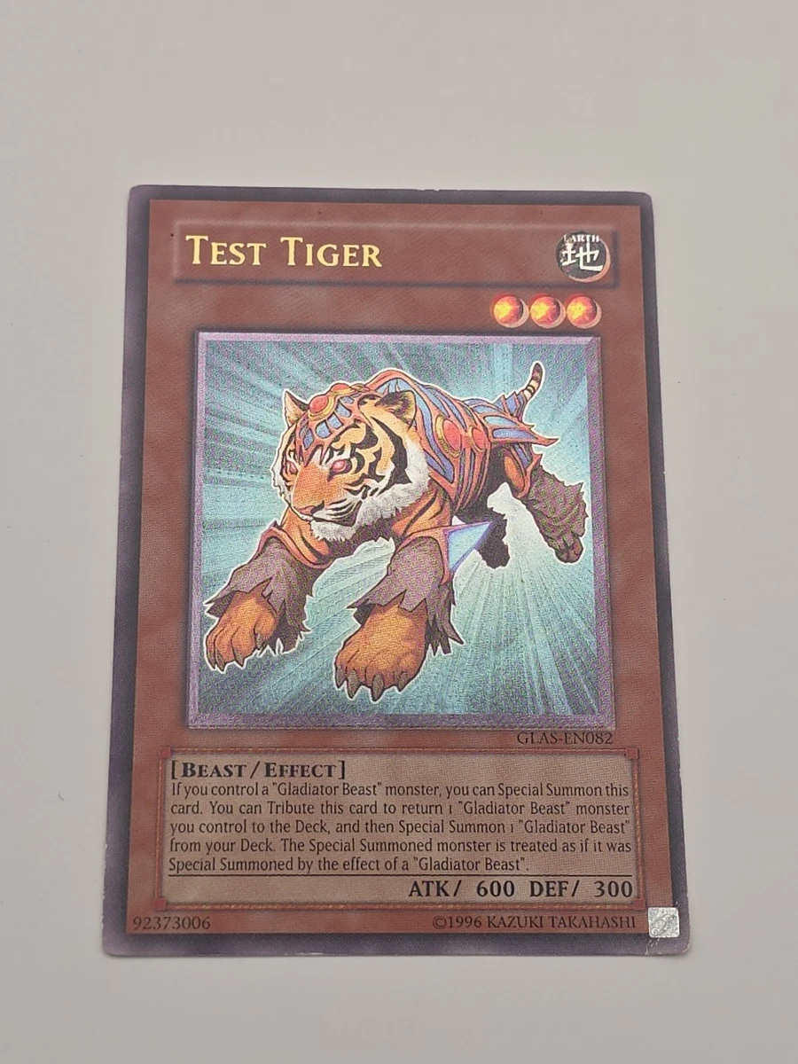 Yu-Gi-Oh! Carta Test Tiger (GLAS-EN082) - Edizione 1st - Rarità Ultra Rare - Da Set Gladiators Assault