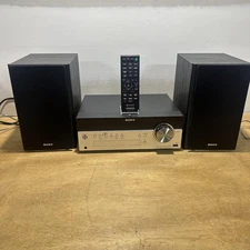 Sony Home Audio System CMT-SBT100 Bluetooth CD USB FM Stereo w/ Remote Speakers