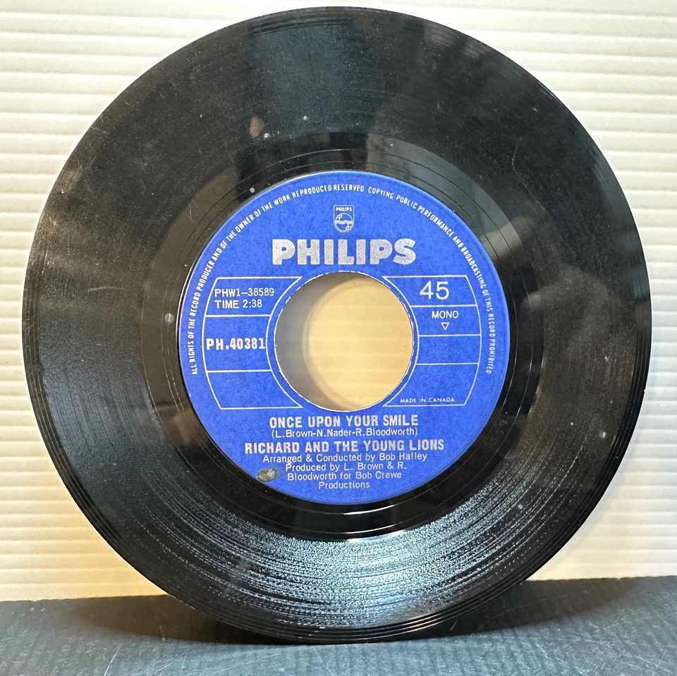 Richard And The Young Lions-Philips-Open Up Your Door/Once Upon Your Smile-45RPM - Image 2 of 2