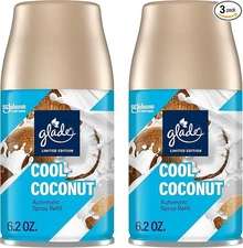 2PK Glade Automatic Spray Refill,Cool Coconut,Scented Air Freshener Home&Bath