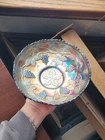 BRICK RED Fenton Carnival Glass Vintage Pattern Ice Cream Bowl