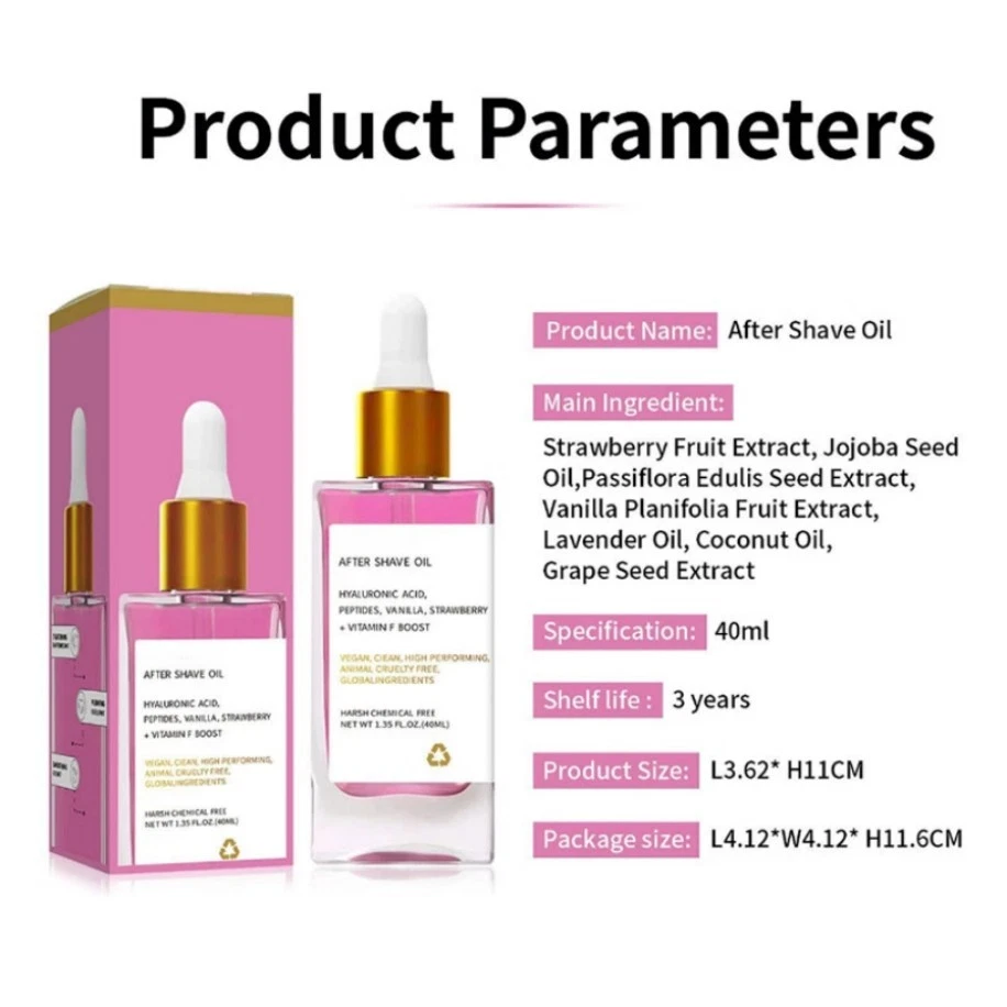 Aceite para después del afeitado Truly Beauty fresa vainilla para una piel suave después del afeitado/*#-& Foto 3 de 4