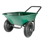 Original Marathon Yard Rover Poly Tray, 2-Wheel Home Garden Wheelbarrow Cart, 30