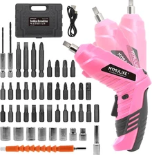 Cordless Electric Screwdriver, 3.6V Rechargeable Power Screwdriver with 47 pcs A