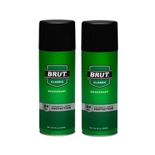 Brut 24 Hour Protection Deodorant Spray Classic Scent Unisex, 10oz 2 Pack 