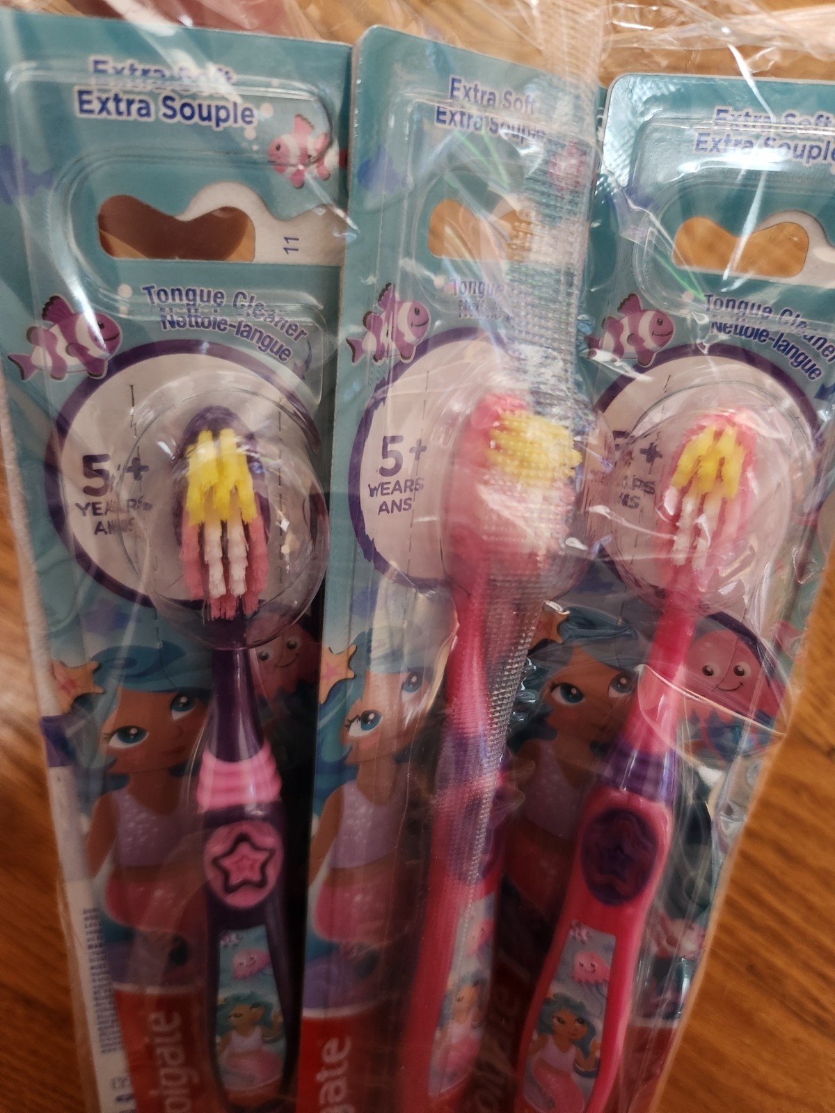 Buy 3 PACK Colgate Extra Soft Kids Toothbrush Mermaid Design Suction ...