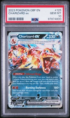 Pokemon 2023 OBF En-Obsidian Flames #125 Charizard EX PSA 10