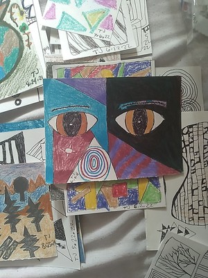 A Bundle Of 244 Mixed Media Small Collectible Drawings On Paper Signed Dated