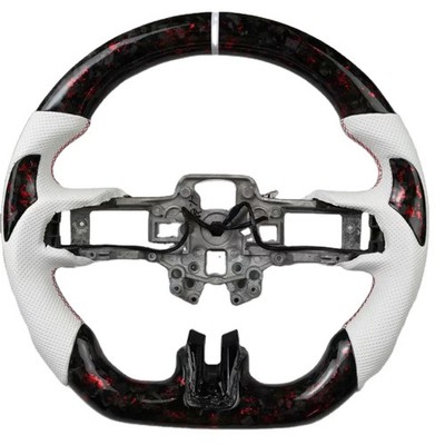 HEATED Forged Carbon Fiber Steering Wheel For Ford Mustang 2015-2023 gt350 gt500