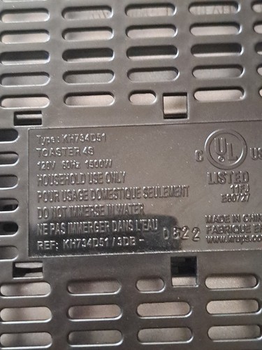 4-Slice Toaster KRUPS KH734D51 Stainless Steel Silver PRE-OWN TESTED - Picture 9 of 10