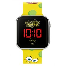 Nickelodeon SpongeBob Yellow LED Watch with Printed Character Strap SGB4134