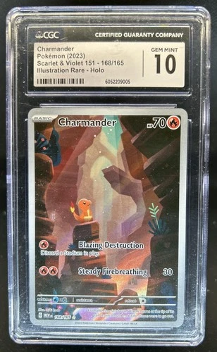 2023 Pokemon SV 151 Charmander Illustration Rare #168/165 CGC 10